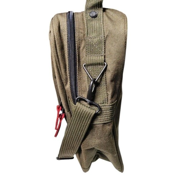 AKA Olive Green Heavy Canvas Backpack Shoulder Bag NWOT - Picture 2 of 13